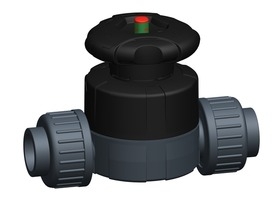 +GF+515型隔膜閥,PVC-U 帶粘接承插端