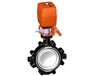 24V 美標(ANSI) 帶手動手柄,+GF+電動蝶閥 蝶閥 進口蝶閥